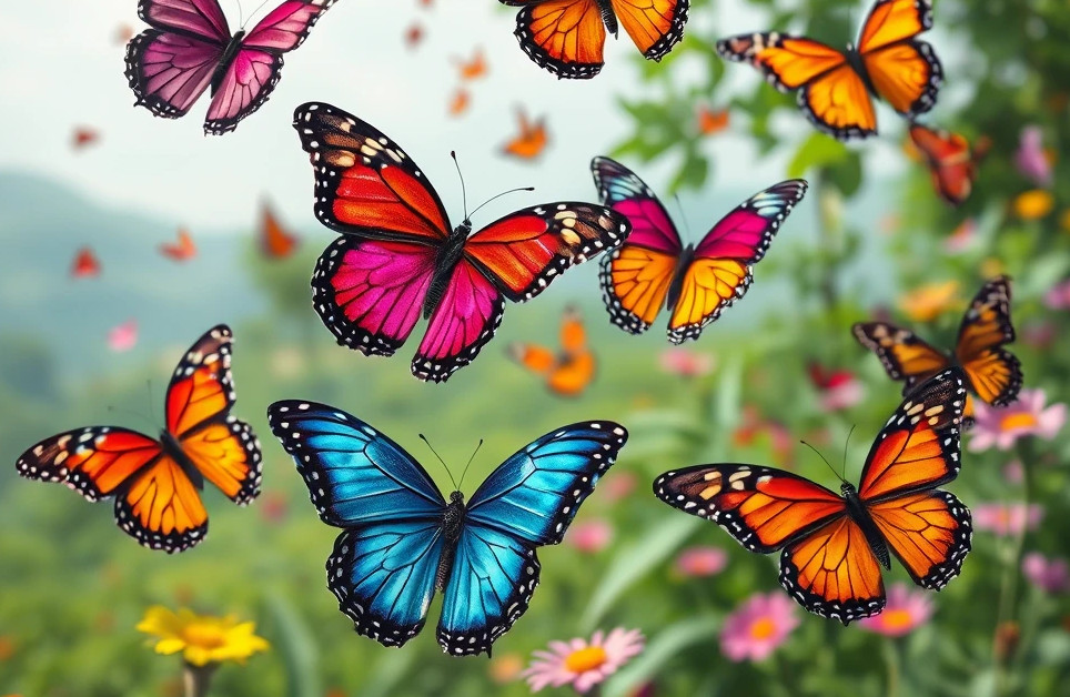 Colorful butterflies