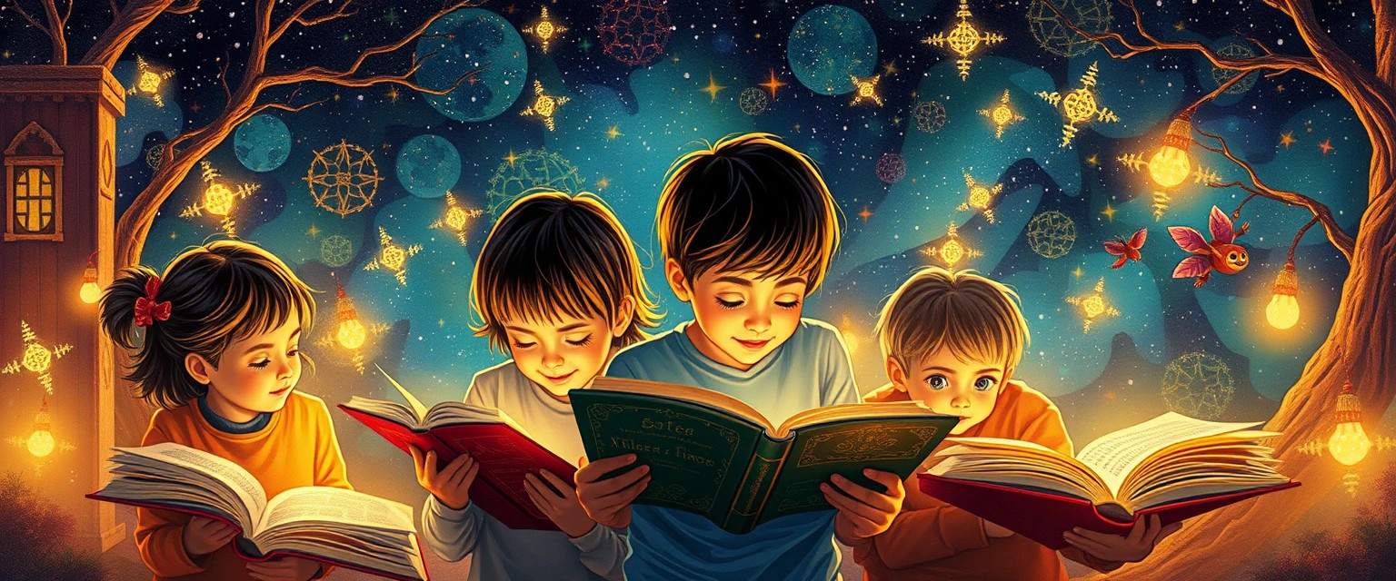 Children reading a storybook together